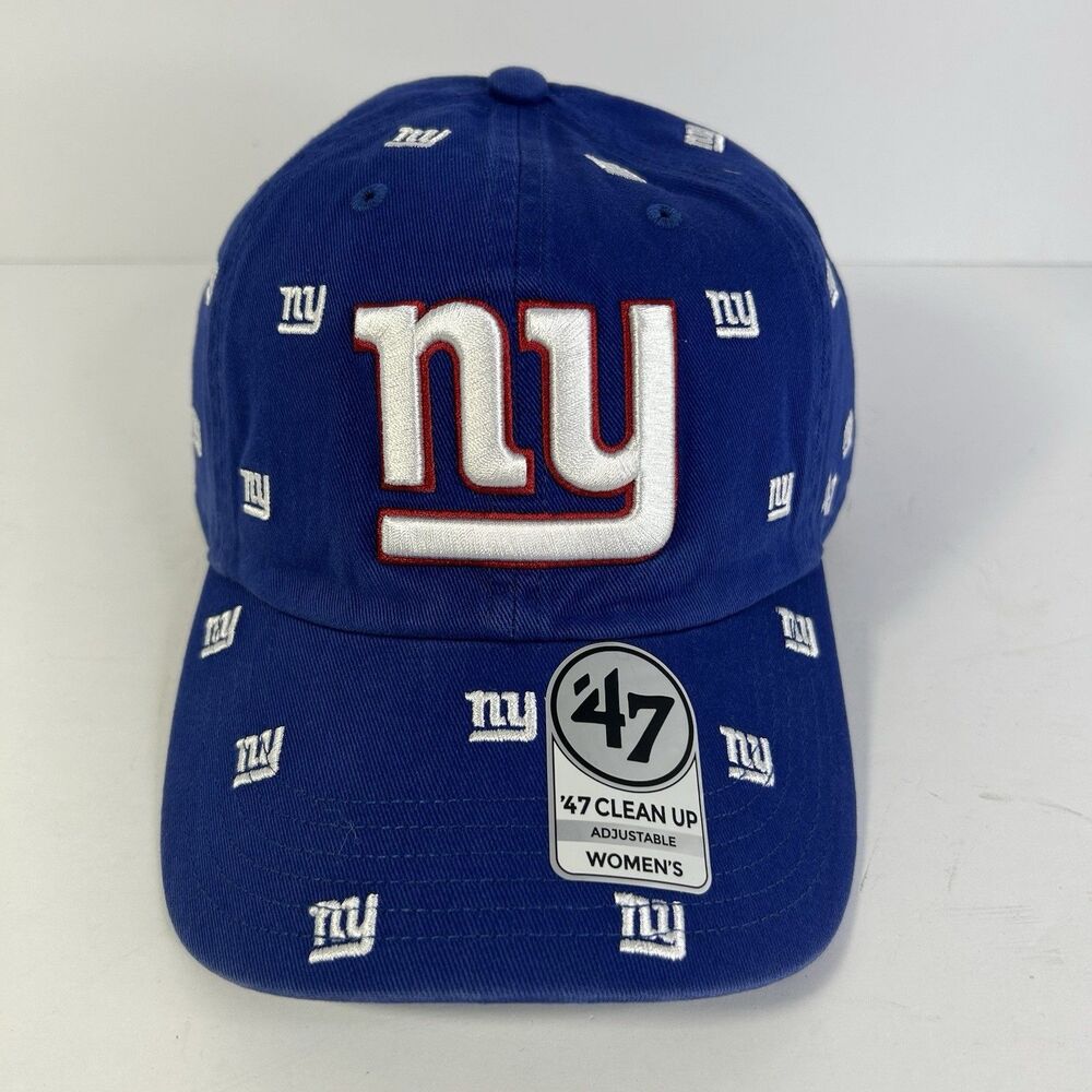 New York Giants '47 Brand Confetti Clean Up Strapback Hat Women's Royal Blue NWT